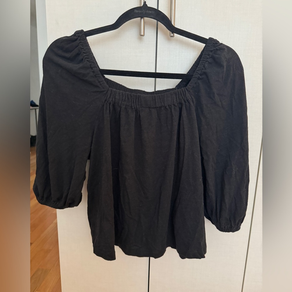Sanctuary black square neck top